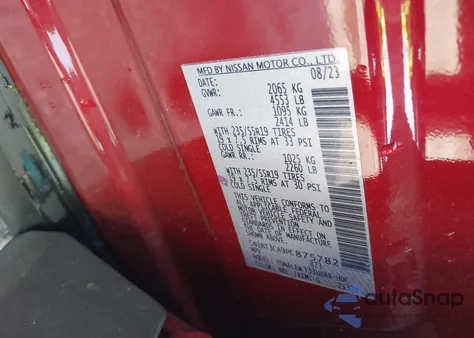 2023 Nissan Rogue Sl Fwd из США, поврежденный, VIN 5N1BT3CA9PC875782